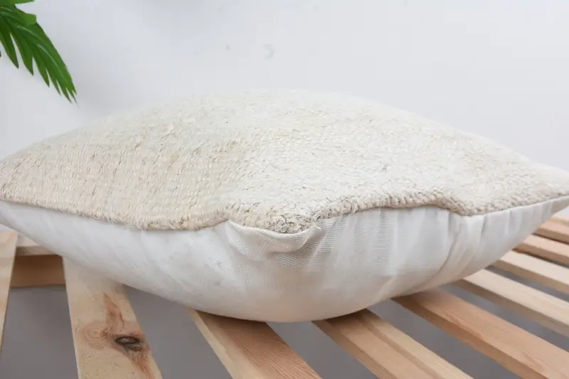 16x16 White Pillow Cover, Rustic Pillow Sham, Vintage Pillow, Turkish Pillow, Retro Throw Cushion, Patio Cushion, Pillow, Handmade Kilim Cushion - 6