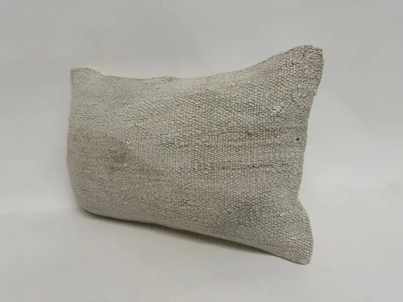 Shabby Chic Pillow Sham, Vintage Pillow, Throw Kilim Pillow, 12x20 White Pillow Case, Pillow Case, Vintage Kilim Pillow, Bolster Throw Cushion - 4