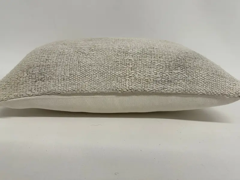Shabby Chic Pillow Sham, Vintage Pillow, Throw Kilim Pillow, 12x20 White Pillow Case, Pillow Case, Vintage Kilim Pillow, Bolster Throw Cushion - 5