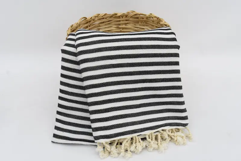 Bedspread, Best Friend Wedding Gift, Turkish Throw Blanket, 104x76 Cotton Striped Towel, Bachelor Party Favors, Woven Throw Blanket, Wedding Favors - 6