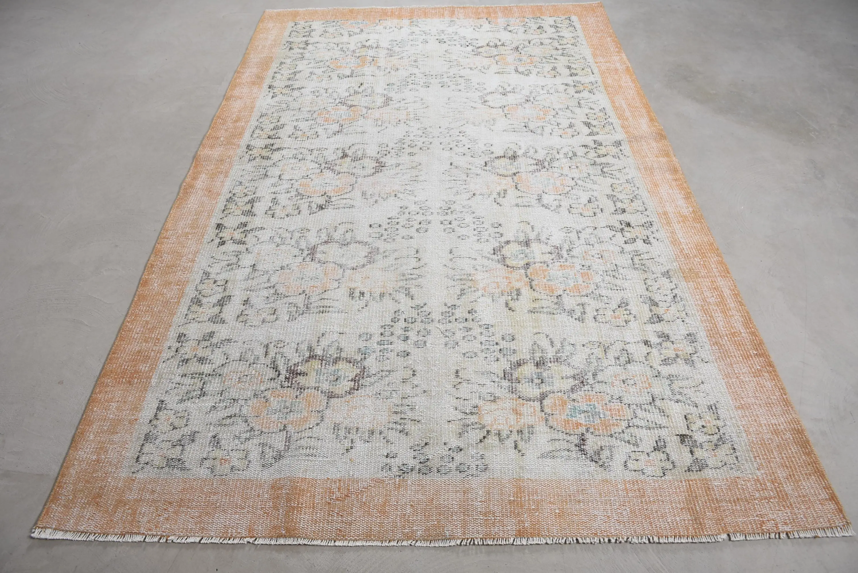 5,3x8,5 ft Vintage Teppich, Teppich, weiße Teppichwolle - 1