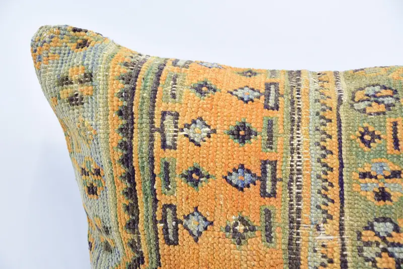 Meditation Pillow Sham, Boho Throw Pillow Cover, Home Decor Pillow, Vintage Pillow, Boho Pillow, 32x32 Orange Cushion Cover, Cushion Cover - 2