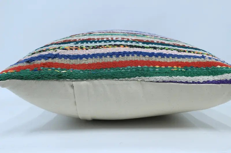 Wool Kilim Pillow Pillow Cover, Pillow for Couch, Boho Pillow, Cushion Case, Gift Pillow, 20x28 Blue Pillow Cover, Vintage Throw Pillow Case - 5