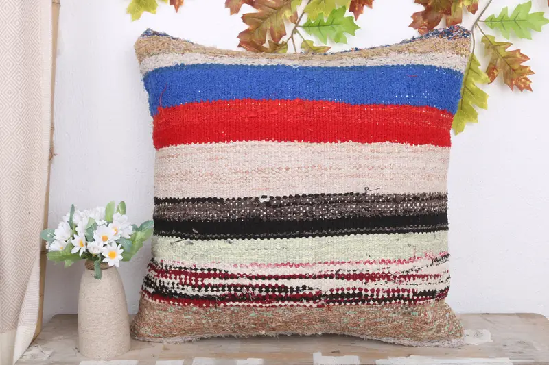 Pillow for Couch, Cushion Case, Retro Throw Cushion Case, Pillow for Sofa, Interior Designer Pillow, 20x20 White Pillow, Outdoor Patio Cushion Cover - 2