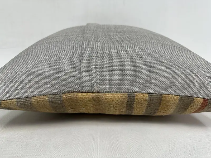 Outdoor Throw Pillow, Interior Designer Pillow, Retro Pillow Case, Kilim Pillow, Cushion Cover, 16x16 Beige Pillow Cover, Vintage Pillow - 7