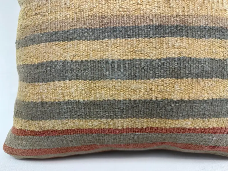 Outdoor Throw Pillow, Interior Designer Pillow, Retro Pillow Case, Kilim Pillow, Cushion Cover, 16x16 Beige Pillow Cover, Vintage Pillow - 2