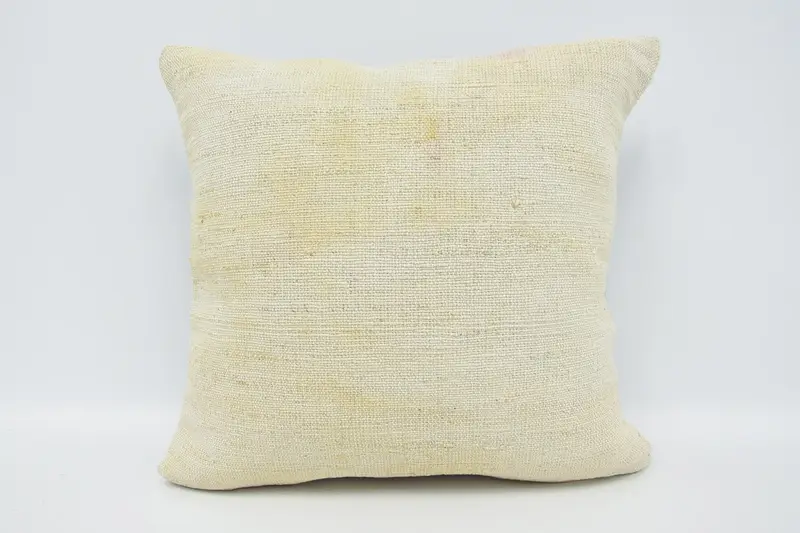 Vintage Beige Plaid Pillowcase, Square Moroccan 16x16 inch Home Refresh Pillow Case - 1