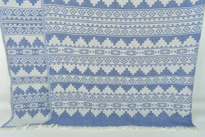 86x56 Cotton Kilim Towel, Gift For Best Friend, Turkish Blanket, Personalized Gifts, Custom Blanket, Shower Curtain, Beach Theme Bachelorette Party - 1