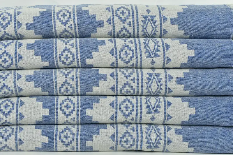 86x56 Cotton Kilim Towel, Gift For Best Friend, Turkish Blanket, Personalized Gifts, Custom Blanket, Shower Curtain, Beach Theme Bachelorette Party - 3