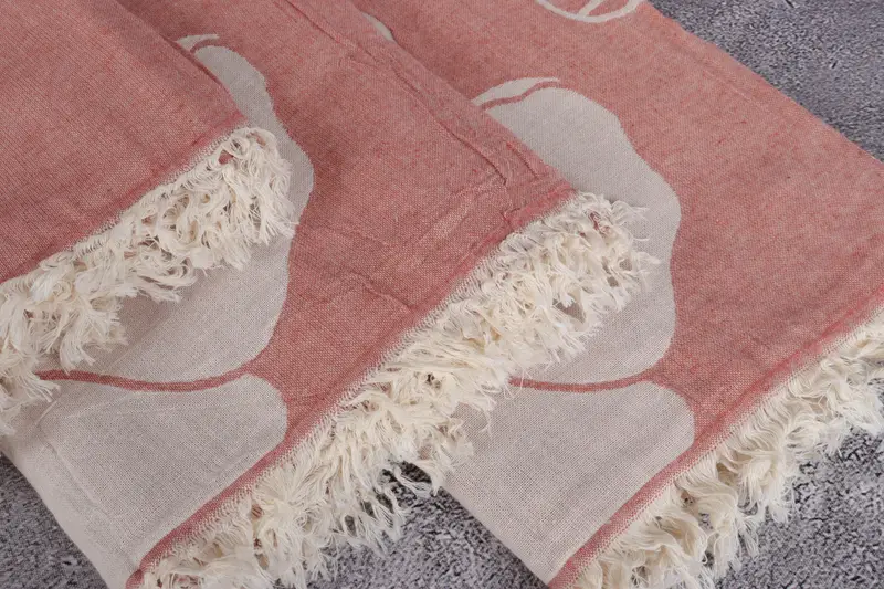68x40 Cotton Floral Patterned Towel, Custom Name Towel, Personalized Gift For Her, Peshtemal Towel, Summer Gift, Bridesmaid Gift Towel, Travel Towel - 5