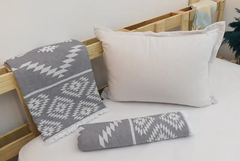 Beach Theme Wedding Gift, Custom Blanket, Decorative Blanket, Best Friend Wedding Gift, 84x56 Cotton Kilim Towel, Bridesmaid Gifts, Throw Blankets - 7