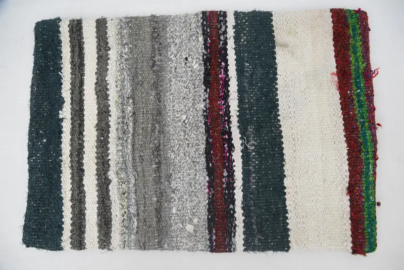 Turkish Kilim Pillow, Kilim Pillow Cover, Pillow Cover, Anatolian Cushion, 16x24 Gray Cushion Cover, Interior Designer Pillow - 6