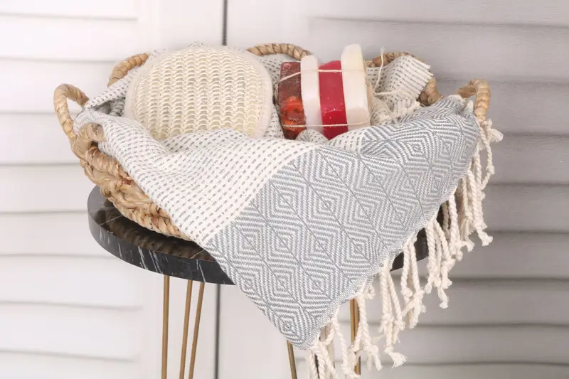 70x40 Cotton Diamond Towel, Turkish Towel Beach, Best Friend Gift, Spa Gift, Authentic Turkish hammam peshtemal, Bachelorette Party Favors - 2