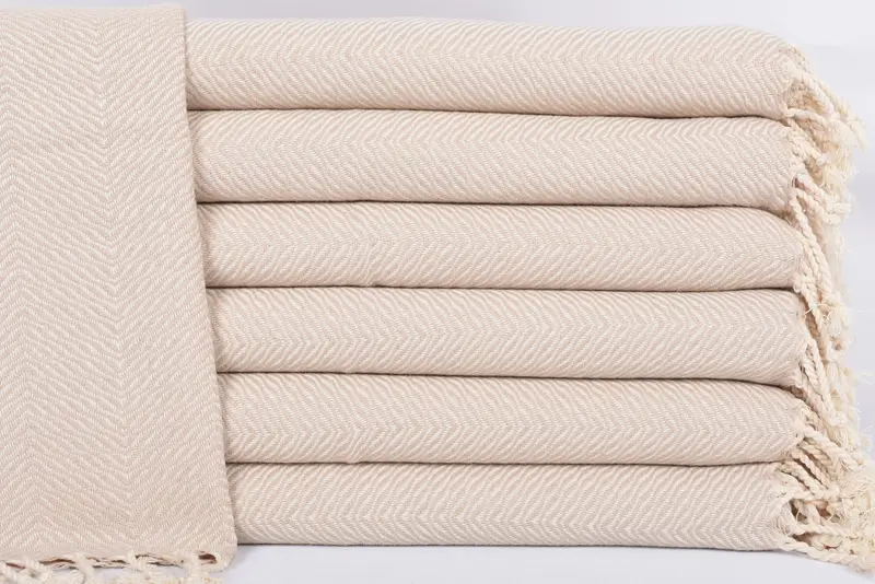 Wedding Favors Light Beige Chevron Dish Towel, 40x20 Inches