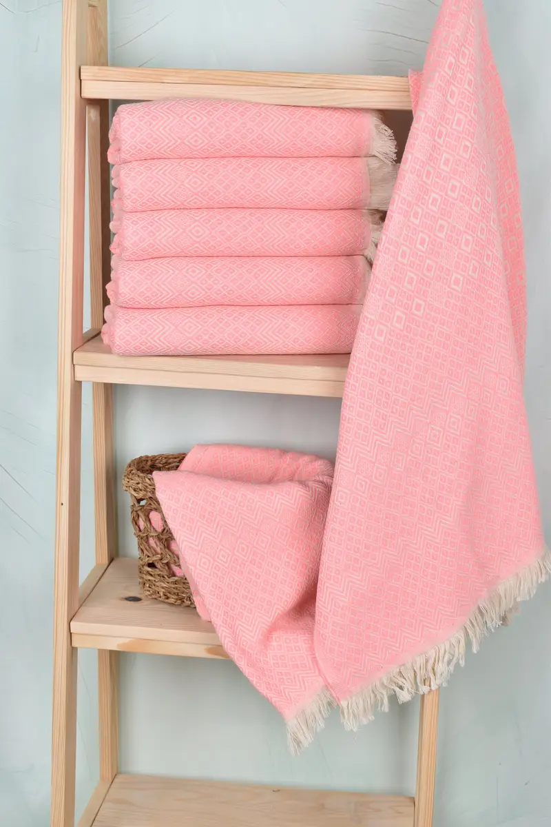 Housewarming Gift, Lightweight towel, Large Turkish Towel, Turkish Towel Bulk, Summer Towel, Bachelorette Party Favor, 70x40 Cotton Diamond Towel - 3
