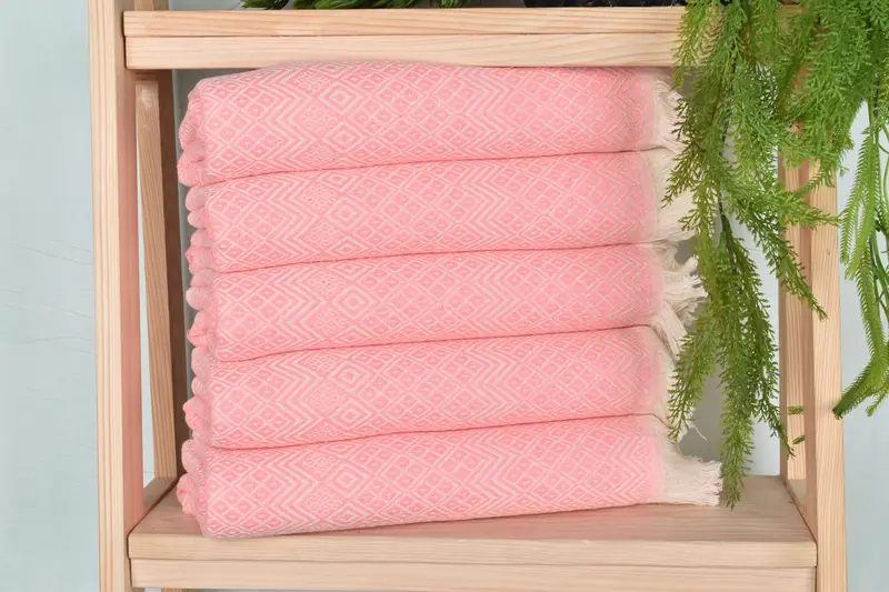 Housewarming Gift, Lightweight towel, Large Turkish Towel, Turkish Towel Bulk, Summer Towel, Bachelorette Party Favor, 70x40 Cotton Diamond Towel - 2