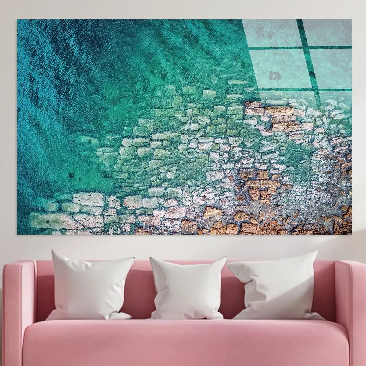Elegant Ocean Seascape Printed Canvas - Vibrant Sea View Art - 1