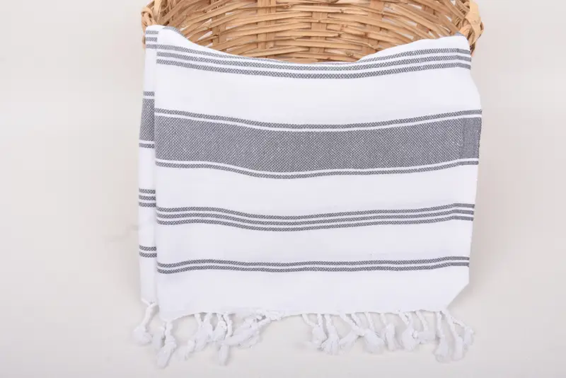 44x22 Cotton Striped Towel, Guest Towel, Custom Hand Towel, Turkish Hand Towel, Customized Towels, Bachelorette Towel, Personalized Kitchen Towel - 5
