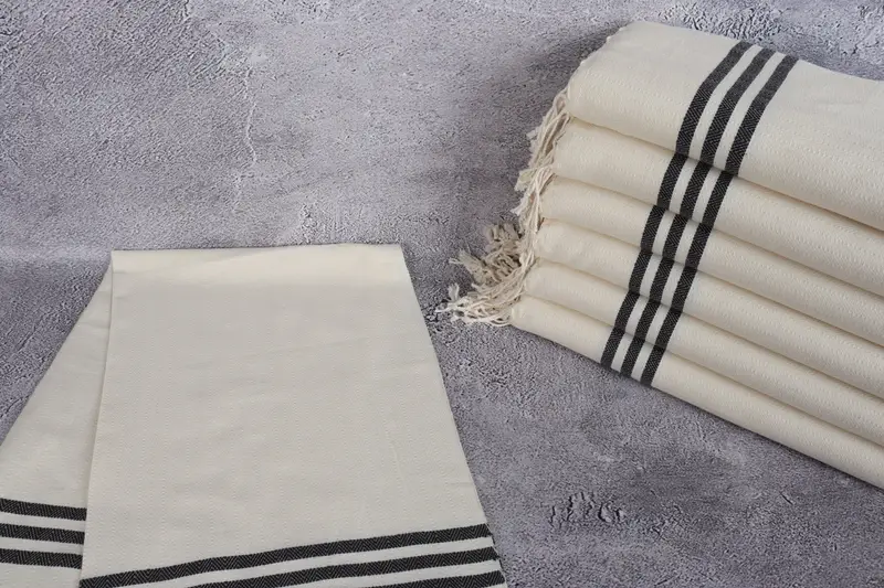 Personalized Kitchen Towel, Monogram Kitchen Towel, Turkish Towel, Boyfriend Gift, Bridal Shower Gift, Custom Hand Towel, 36x24 Cotton Striped Towel - 2