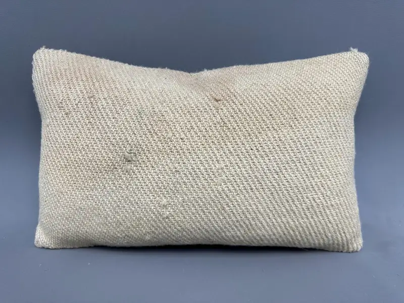 Pillow Sham, Gift Pillow, One Of A Kind Cushion Cover, 12x20 Beige Cushion, Antique Pillows, Turkish Pillow, Meditation Pillow Sham - 4