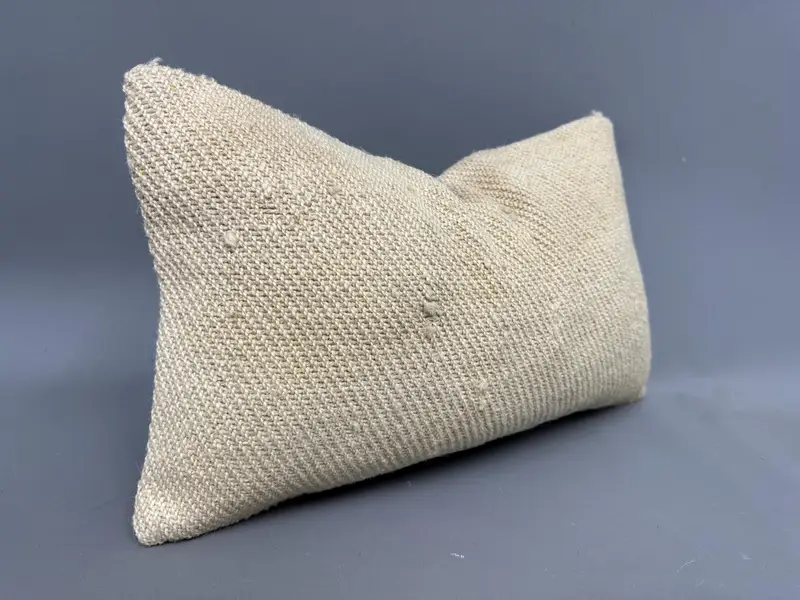 Pillow Sham, Gift Pillow, One Of A Kind Cushion Cover, 12x20 Beige Cushion, Antique Pillows, Turkish Pillow, Meditation Pillow Sham - 2