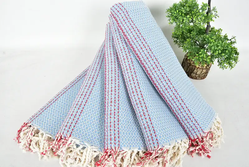 Organic towel, 70x40 Cotton Diamond Towel, Turkish Towel USA, Handmade Gift, Wedding Towel, Fouta towel, Custom Wedding Gift From Bridesmaid - 4