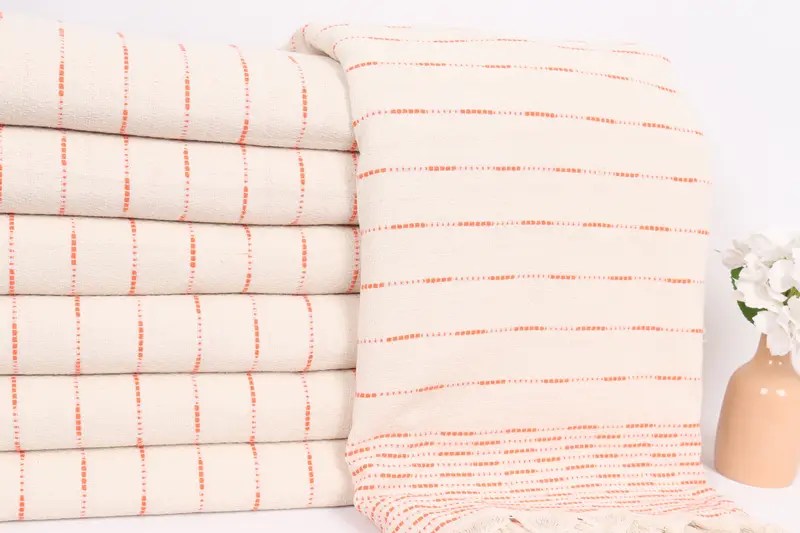Custom Shower Curtain, 98x92 Cotton Striped Design Towel, Personalized Gifts, Custom Gifts, Woven Throw Blanket, Turkish Bedcover, Monogram Blanket - 2