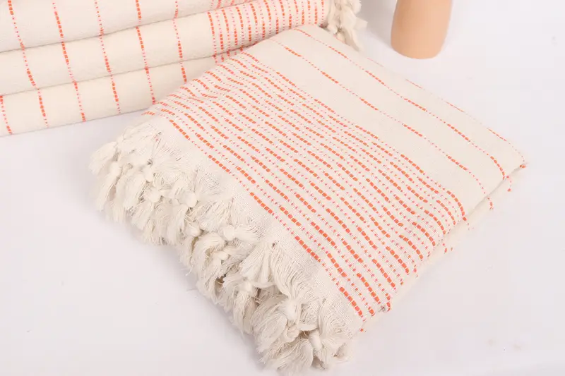 Custom Shower Curtain, 98x92 Cotton Striped Design Towel, Personalized Gifts, Custom Gifts, Woven Throw Blanket, Turkish Bedcover, Monogram Blanket - 5