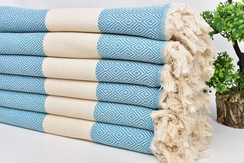 Beach Wedding Favor, Handwoven Turkish Towel, Wedding Favors, Handmade Turkish Towel, Wedding Gifts Towel, Luxury towel, Bridal Party Gifts - 3