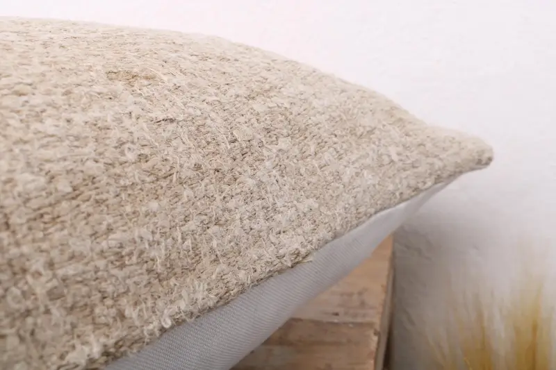 Boho Pillow Sham Cover, Pet Cushion, 20x20 Beige Pillow Sham, Boho Pillow, Cushion Cover, Kilim Pillow Cover, Bolster Throw Pillow Cover - 6