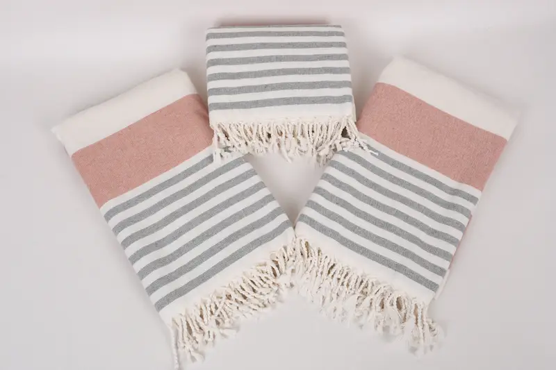 68x36 Cotton Striped Terry Towel, Personalized Gifts, Travel Towel, Bridal Shower Gift, Peshtemal Towel, Bride Gift, Extra large Turkish bath towel - 6