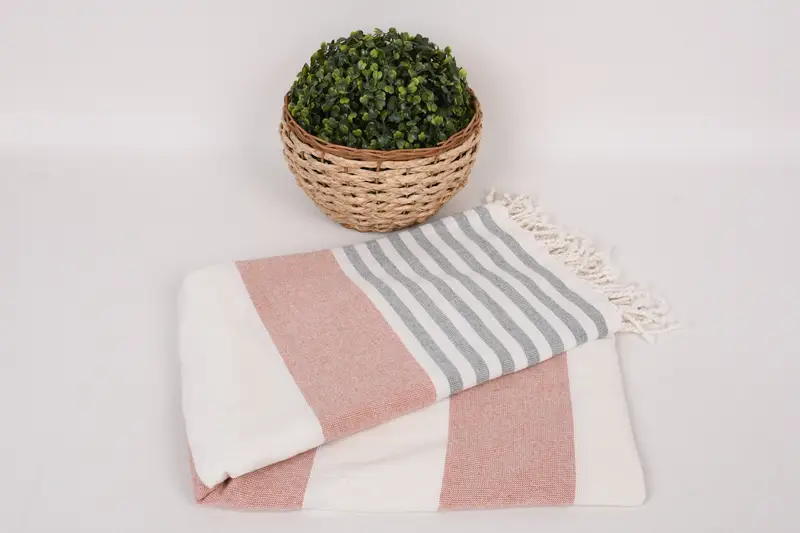 68x36 Cotton Striped Terry Towel, Personalized Gifts, Travel Towel, Bridal Shower Gift, Peshtemal Towel, Bride Gift, Extra large Turkish bath towel - 4