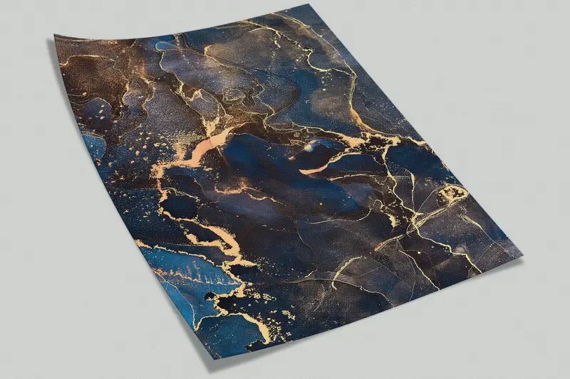 Navy Blue And Gold Marble, Luxury Marble Wallpaper, Modern Marble Wall Poster, Navy Blue Wallpaper, Modern Wall Decor, Shimmery Wall Mural, - 3