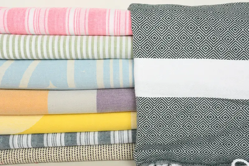 70x40 Cotton Set of 8 Towel, Hammam towel, Travel Towel, Custom Gift, Gift For Her, Handwoven Turkish Towel, Wedding Day Gift For Bride - 2