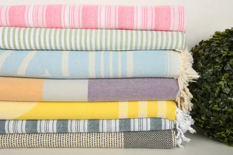 70x40 Cotton Set of 8 Towel, Hammam towel, Travel Towel, Custom Gift, Gift For Her, Handwoven Turkish Towel, Wedding Day Gift For Bride - 3