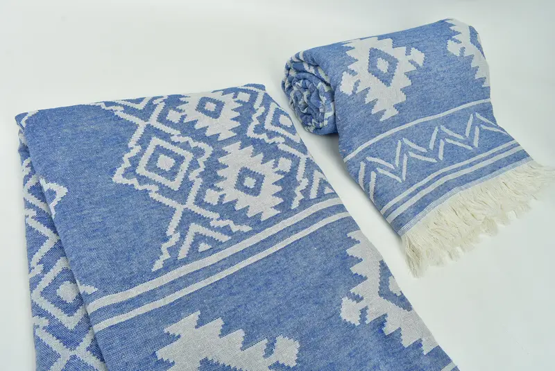 74x40 Cotton Geometric Towel, Monogram Turkish Towel, Turkish bath towel, Organic cotton peshtemal for spa and beach, Hammam towel, Grandma Gift - 8