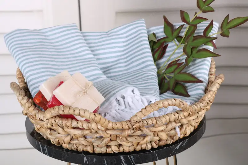 Bridal Gifts, Bridesmaid Gift Towel, Embroidered Towel, 68x36 Cotton Striped Towel, Soft towel, Lightweight Turkish towel for beach, Scarf Towel - 5
