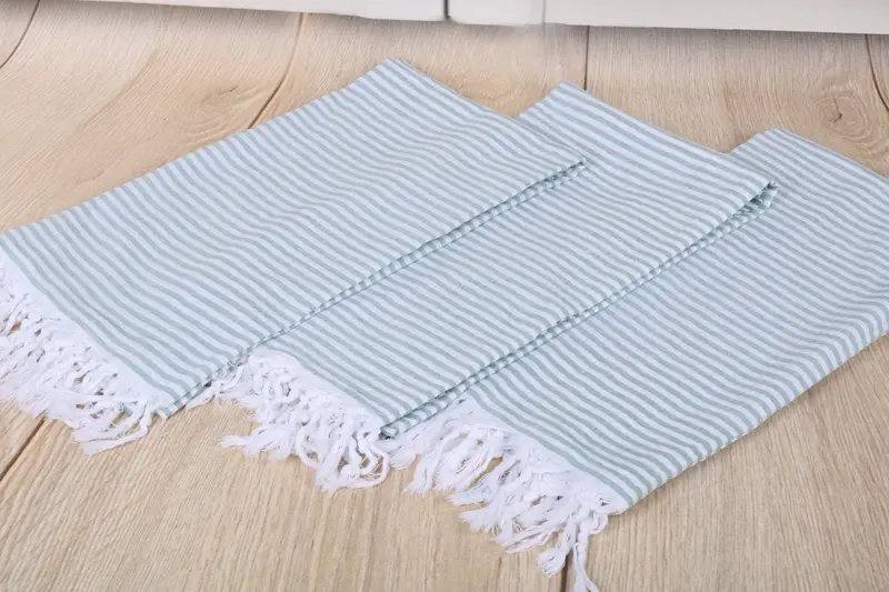 Bridal Gifts, Bridesmaid Gift Towel, Embroidered Towel, 68x36 Cotton Striped Towel, Soft towel, Lightweight Turkish towel for beach, Scarf Towel - 6
