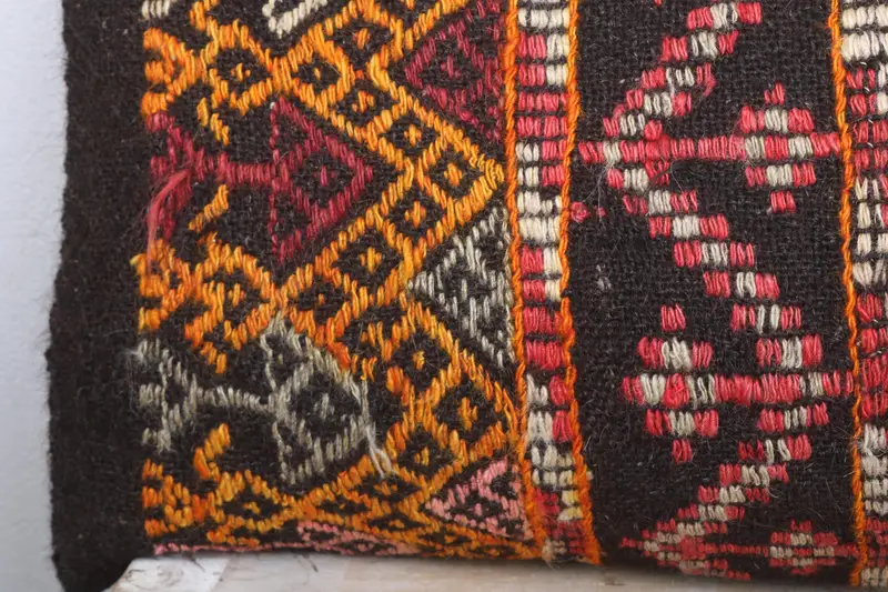 Boho Pillow, Turkish Pillow, Pillow for Sofa, 16x36 Orange Cushion Cover, Bed Pillow Case, Cushion Case, Decorative Throw Pillow Sham - 3