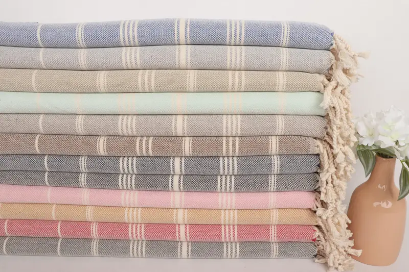 Turkish Hand Towel, Small Bath Towels, Towel With Name, 38x24 Cotton Striped Towel, Valentines Gift, Personalized Kitchen Towel, Bulk Order Towel - 2