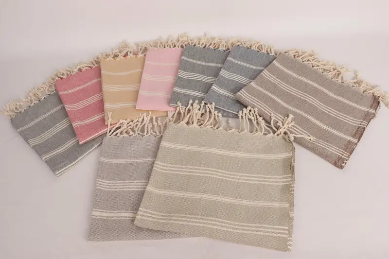 Turkish Hand Towel, Small Bath Towels, Towel With Name, 38x24 Cotton Striped Towel, Valentines Gift, Personalized Kitchen Towel, Bulk Order Towel - 3