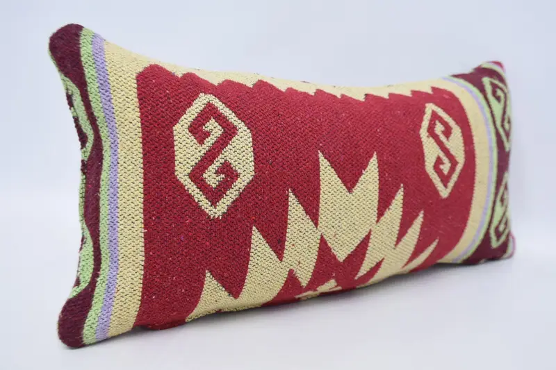 Lounge Throw Pillow Case, Pillow Cover, 12x24 Red Pillow Case, Home Decor Pillow, Interior Designer Pillow, Ethnic Throw Cushion, Pillow for Couch - 3
