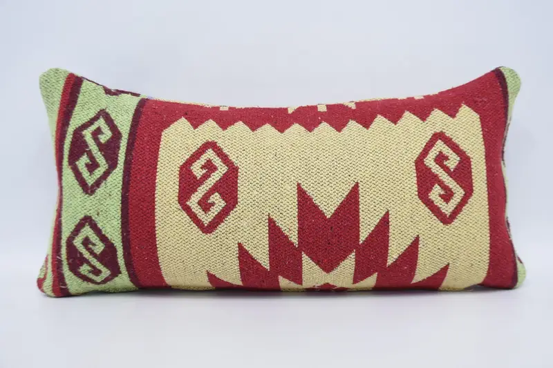 Lounge Throw Pillow Case, Pillow Cover, 12x24 Red Pillow Case, Home Decor Pillow, Interior Designer Pillow, Ethnic Throw Cushion, Pillow for Couch - 5
