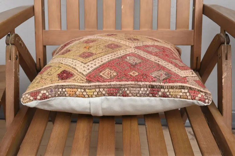 16x16 Red Pillow Sham, Interior Designer Pillow, Tapestry Pillow, Pillow for Couch, Pillow Case, Handmade Kilim Cushion, Wholesale Pillow Cover - 4