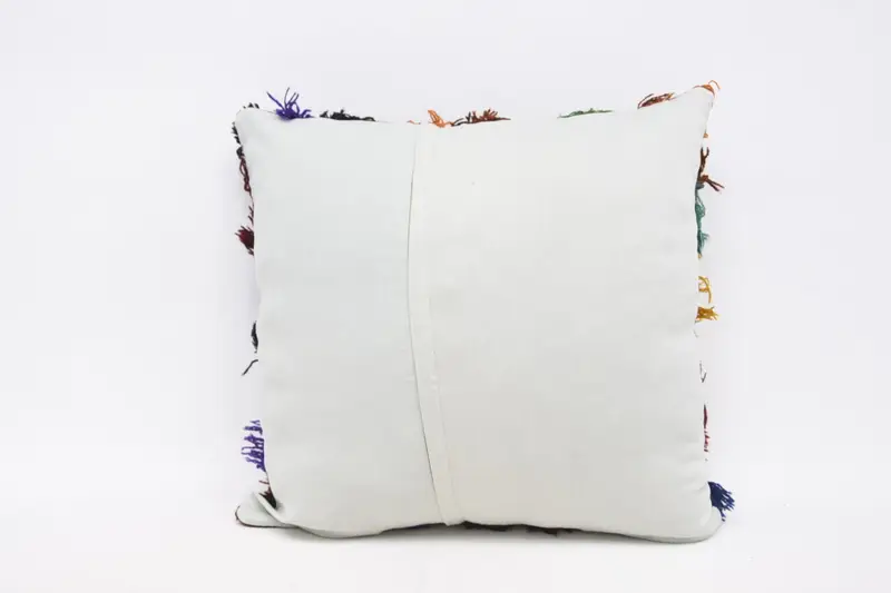 Tapestry Cushion Case, Turkish Pillow, Floor Pillow Case, Cushion, 24x24 Orange Pillow, Kilim Pillow Cover, Ethnical Kilim Rug Pillow - 6