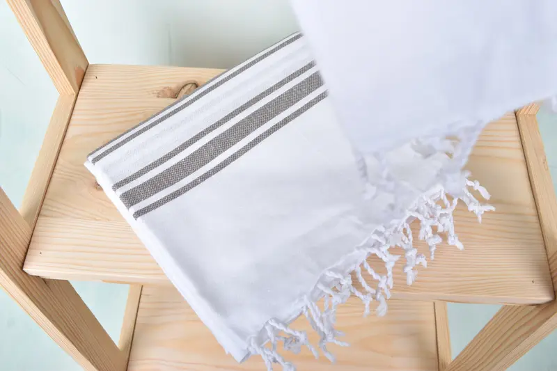 70x40 Cotton Striped Towel, Monogram Turkish Towel, Custom Name Towel, Quick-dry towel, Gift Boxes Towel, Embroidery Towel, Monogram Beach Towel - 5