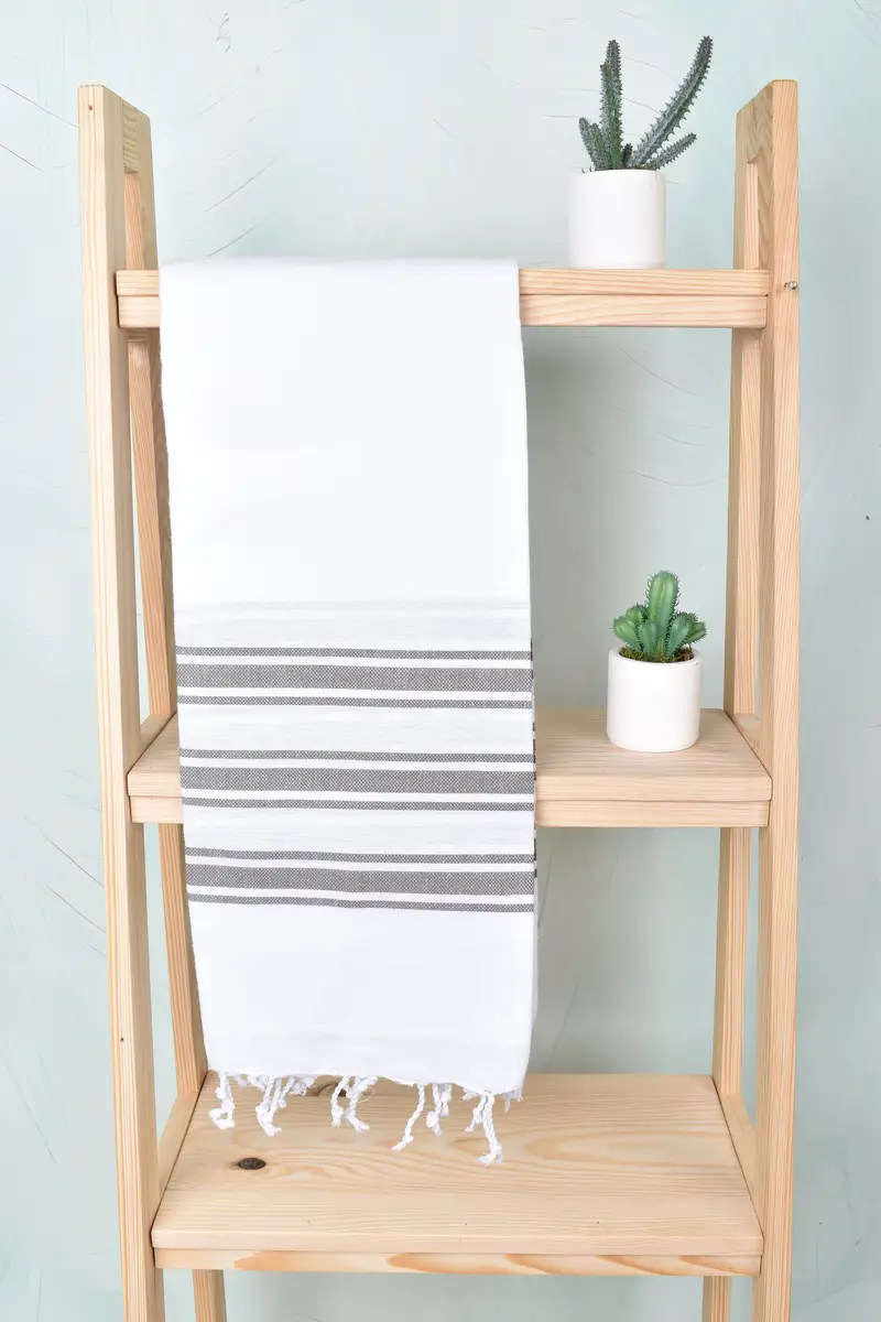 70x40 Cotton Striped Towel, Monogram Turkish Towel, Custom Name Towel, Quick-dry towel, Gift Boxes Towel, Embroidery Towel, Monogram Beach Towel - 8
