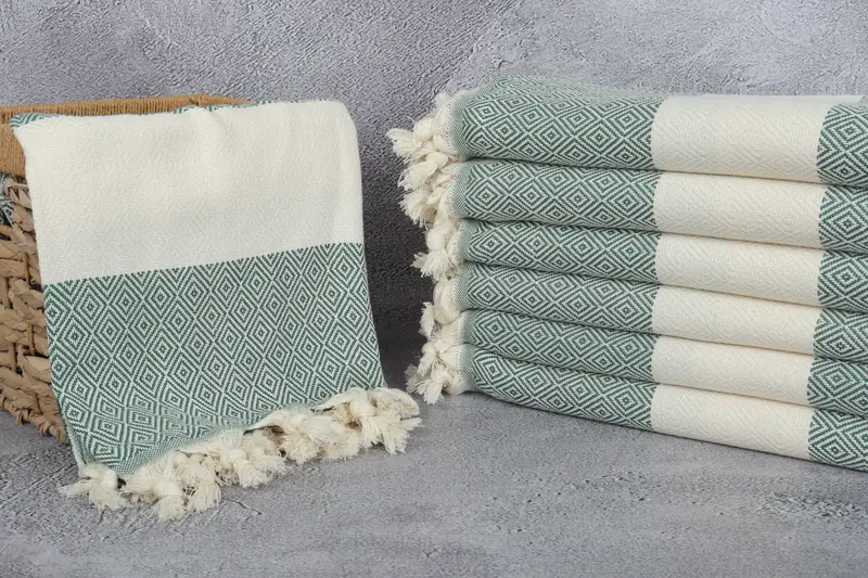 Summer Gift Ideas, 70x40 Cotton Diamond Towel, Hammam Towel USA, Bridal Shower Favor, Absorbent towel, Custom Wedding Gift, Wedding Gifts Towel - 3