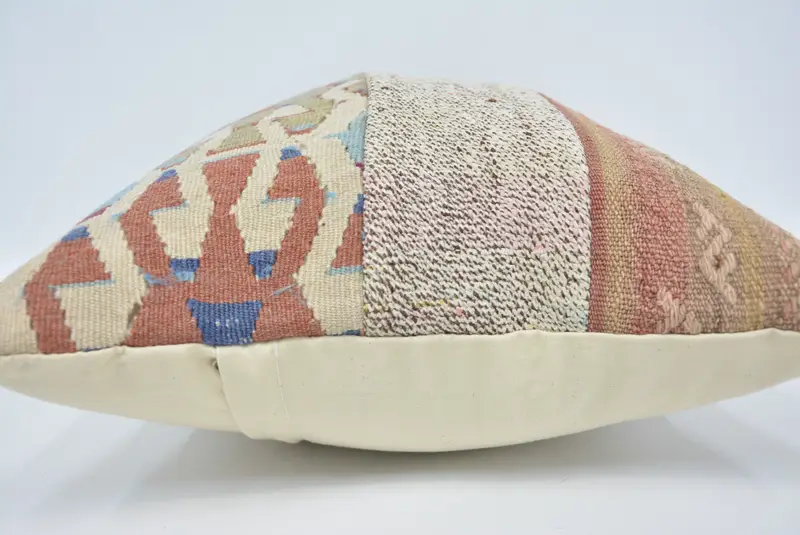 Kilim Cushion Sham, Turkish Rugs Cushion Case, Interior Designer Pillow, 16x24 Green Pillow Case, Vintage Kilim Pillow, Pillow - 5