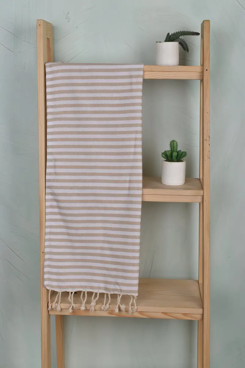 Personalized Kitchen Towel, Custom Hand Towel, First Wedding Anniversary Gift, Kitchen Towel, 40x18 Cotton Striped Towel, Gym Towel, Baby Boy Gift - 8